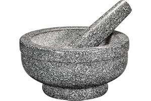 Cilio 0000420142 Granit-Mörser Gigant, Stein, grau, 17,8 x 12,7 x 7 cm