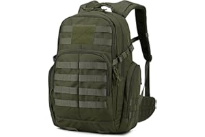 Mardingtop Plecak taktyczny 40 l, plecak wojskowy do armii Molle, motocykl, piesze wędrówki, kemping, podróże (Wojskowy zielony)