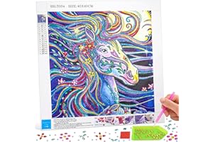 DIKENCE Horse Gifts for Girls Diamond Painting Kits with Diamond Draw Special Tools Craft Gifts Teens Boys DIY Art and Craft Sets for Kid Child Adults Presents