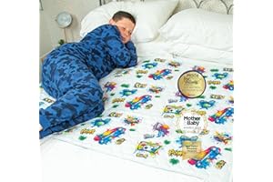 Bedwetz Potty Training Bed Pads | 2 Pack | 100% Waterproof Mattress Protector | Bedwetting Sheets, size fits Double Beds | Non Slip Mat with Side Wing Tucks | UK Brand | Graffiti