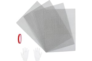 LUCKNIGHT 4 sztuki siatki drucianej o drobnych oczkach 20 mesh, siatka druciana ze stali nierdzewnej 304, siatka druciana, siatka ze stali nierdzewnej, kratka ze stali nierdzewnej, kratka wentylacyjna