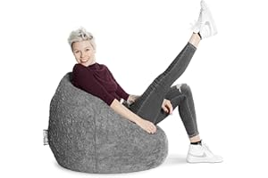 SITTING POINT only by MAGMA Sitzsack Fluffy XL ca. 220 Liter Mittelgrau