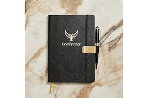 ComfyCozy A5 Leather Notebook Pen Set ​| Luxury Journal Notepad Diary Stationary Gift Sets | Gifts For Women Men Birthday Anniversary Him Her Mum | Notebooks Notepads Journals Note Pads | 192 Pages