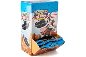 Gelco Maxi Crazy West Caramelle Gommose alla Liquirizia, 200 Rotelle di Liquirizia Monopezzo, Formato Scorta 2 Kg, Caramelle Incartate Singolarmente - Idee Regalo per Compleanni e Feste