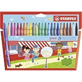 STABILO power - Ke&ccedil;e U&ccedil;lu Boya Kalemi - 24'l&uuml; Paket - &Ccedil;eşitli Renkler | 24'l&uuml; paket