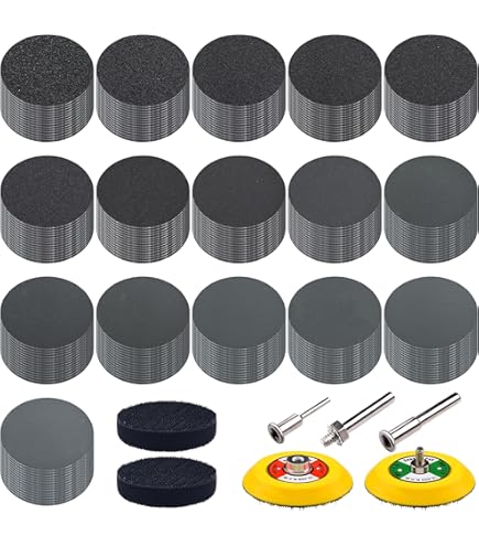 100 Dischi Abrasivi 50mm - Kit Con 10 Granature Diverse (da 80 A 3000) Per Levigatura Legno, Metallo E DIY - Foto 8