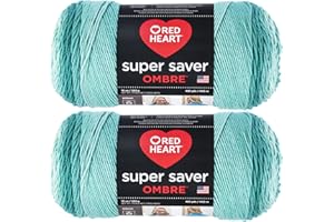 Red Heart Yarn, Acrylic, Spearmint Ombre, 2 Pack