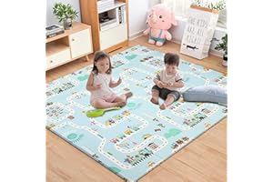 SHACOS Tappeti Gioco Bambini Tappetino Pieghevole per Bambini Tappeto Impermeabile per bambini Facile da Pulire Tappetino da Gioco Portatile Non Tossico, 200x180x1.5 cm
