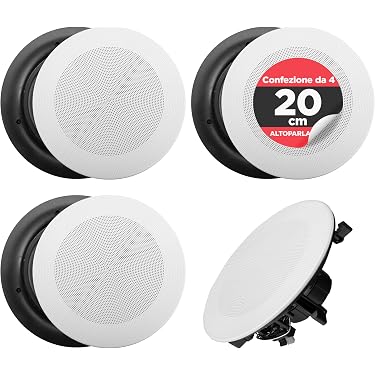 Lyndahl CS120AL Coppia Altoparlanti Da Soffitto 2 Vie – 120mm, Tweeter Titanio 25mm, Woofer Polipropilene, 8Ω, Montaggio Facile