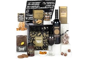 Virginia Hayward Christmas Hamper, Season’s Greetings Basket - Hampers & Gourmet Gifts Including Luxury Sweet and Savoury Delights with Sauvignon Kintu Cabernet - Sumptuous Christmas Presents