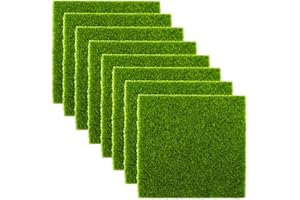 SZXMDKH 8 STK Künstliche Moos Deko Rasen Gras 15x15 cm - Garten Kunstrasen Verzierung DIY Dekorationen - Mikro Landschaft Miniatur Haus Deko
