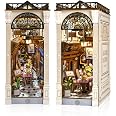 Kit DIY Book Nook - Maquette 3D Miniature Bibliothèque Avec LED - 888 Pièces En Bois - Décor étagère, Cadeau Créatif 14 Ans Et +