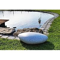 Trango 6040GB IP65 Gartenleuchte Oval-Stein in Granit-Optik inkl. 2x LED Leuchtmittel 60x40x18cm inkl. 5m Outdoorkabel…