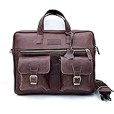 Randy Eskitme Taba Unisex Hakiki Deri Evrak&Laptop &Ccedil;antası