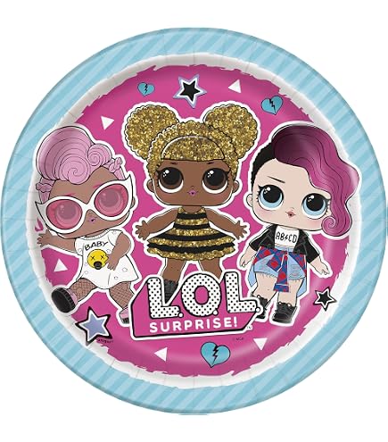 Procos 90858 Gobelets Papier L.O.L. 200 Ml – 8 Pièces, Rose, Pour Fête D'enfant Et Anniversaire