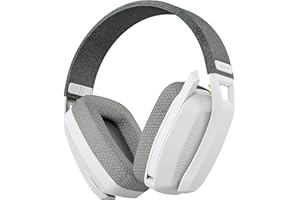BINNUNE Cascos Gaming inalambricos con Micrófono para Playstation 4 5 PS4 PS5 PC, Auriculares Gaming inalambricos Bluetooth con Micro, Batería de 48 Horas, LE Audio- Gris