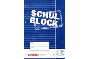 TEXTIMO Schreibblock/Schulblock 25 "BRUNNEN" 50 Blatt / A4-70g