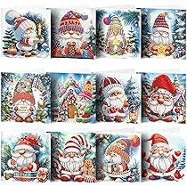 Nexoria Diamond Painting Weihnachtskarten - 6 Stück DIY Mit Umschlägen