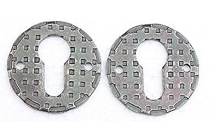 UHRIG Rosace en fer forgé 2x pour serrure PZ, forgée en acier pour cylindres profilés sur la porte d’entrée, par exemple