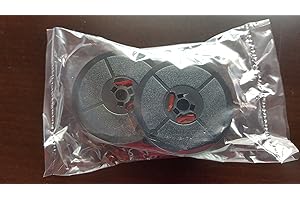 SMCO Schreibmaschinenspule für Schreibmaschinenmodelle Olivetti Lettera 22, 24, 32, Studio 45 und D82, schwarz-rotes Farbband