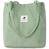 Damen Shopper Tasche Weiß - Ultraleichte Cord Einkauftasche