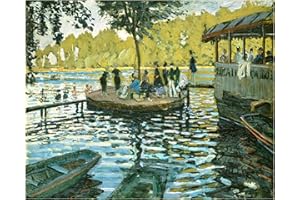 Legendarte Cuadro Lienzo, Impresión Digital - La Grenouillère Claude Monet, cm. 80x100 - Decoración Pared