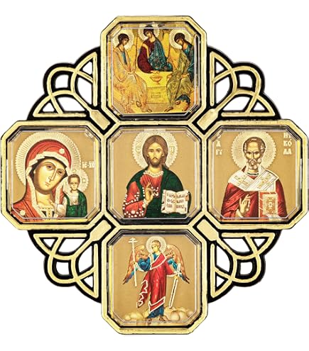 Icône Jésus-Christ En Bois 10x12cm - Art Religieux Orthodoxe - Décoration Spirituelle - NKlaus