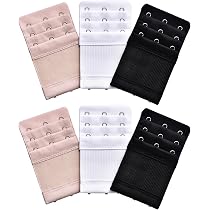Lot De 6 Extensions De Soutien-gorge - 3 à 2 Et 3 Crochets, Couleur Chair/noir/blanc - Rallonge élastique Pour Maternité Ou Confort