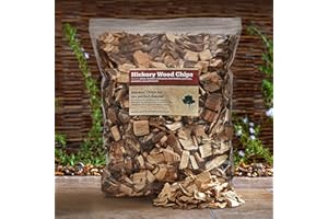 GWERNYFED WOOD Hickory BBQ Smoker Wood Chips Jumbo 4.5 Litre Bag – (24 Great Flavours 100% Natural Nothing Added) Smoking Food in a Smoker/BBQ - Many from our own Woodland (Hickory)