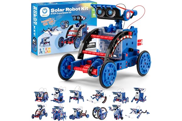 Sillbird Robot Solaire,12 en 1 STEM Robot Jeux de Construiction, Science Éducatif Kit de Construction Jouets, DIY Cadeau pour Les Garçons de 8-12 Ans (190 Pièces)