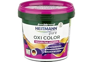 HEITMANN pure Oxi Color - Quitamanchas extrafuerte para ropa de color, quitamanchas sin cloro ni tensioactivos (500 g)