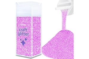 Hemway Craft Glitter Shaker 130g / 4.6oz Glitter for Arts, Crafts, Resin, Tumblers, Nails, Painting, Decoration, Festival, Cosmetic, Body - Ultrafine (1/128" 0.008" 0.2mm) - Lavender Purple