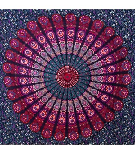 Firelife Wikinger Runen Wandteppich 150x150cm - Polyester Wandbehang, Als Decke Oder Deko Nutzbar