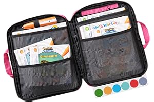bunnyboo Sac TipToi,Espace pour jusqu'à 8 livres,Kit de démarrage TipToi avec insert pour stylo Tiptoi,Pochette pour stylo TipToi,Indispensable dans chaque kit de démarrage TipToi (rose)