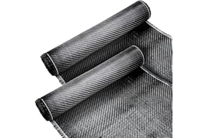 BOXOB 2 Rotoli di Tessuto in Fibra di Carbonio, 127x30cm Carbonio Tessuto, Foglio in Carbonio, Rotolo in per Barche, Auto, Muro di Cemento, Seminterrati