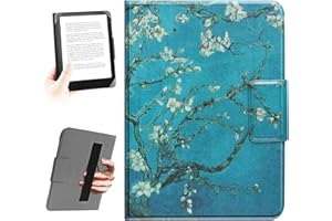 HoYiXi Universal Case For 6.8-Inch,7-Inch eReaders.Compatible with Kindle, Kobo, Paperwhite, PocketBook, Tolino eReaders. Elastic rope Cover For 6" -7" E-Book Readers.Flower