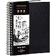 A4 Sketchbook for Artists Hardcover – 200GSM Very Thick Paper – Large Sketch Pad Art Book, Spiral Bound Book for Children – Drawing Book 21.6x28cm, 40 Sheets / 80 Pages
