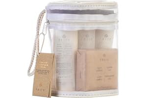 SARCIA.EU Prija Kit Cabello Y Cuerpo Para Llevar Cosméticos para el avión Champú fortificante Cremosa espuma Loción para masaje (Kit 2.)