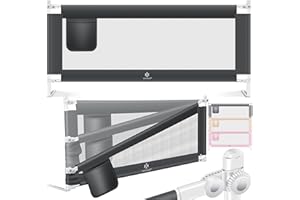 KESSER® Bettschutzgitter 200cm Reise Bett Rausfallschutz verstellbar Bed Guard Rail Bumper, Kinder/Baby, Bettgitter Klappbar, Kinderbett Kinderbettschutzgitter, Tasche, Dunkelgrau, Höhe: 72 bis 96cm