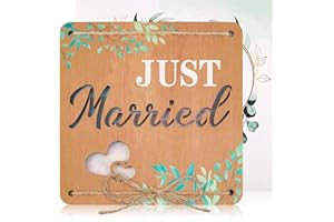 Tenare Regalo di Denaro per Matrimonio Regalo di Soldi per Nozze in Legno con Scritta Just Married Biglietto di Auguri Confezione Regalo Regalini Originali Idea per Sposi