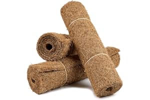 La Cordeline Lot 3 Tapis en Fibre de Coco Naturel 40x100 cm 900g/m² - Paillage Plante, Protection Contre Le Froid, Mauvaises Herbes, Tapis Reptile Terrarium, Marron