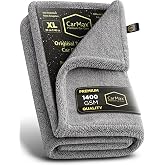 CarMax&reg; Twisted Loop Microfiber Car Drying Towel - High Absorption - Non-Marking Drying - Paint and Glass Safe (XL - 60cm x 4