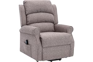 MORRIS LIVING The Perth - Dual Motor Riser Recliner Mobility Chair in Lisbon Mocha Fabric