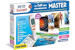 Clementoni - Le Défi des Connaissances Master - Jeu Intéractif - Plus de 1000 Quiz avec Thèmes Educatifs - Stylo Electronique Parlant - Pour Enfants de 7 à 12 Ans