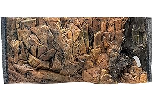 WYSKONT Sfondo Acquario 3D Corfù - Sfondo Acquario - Accessori Acquario - Sfondo - Acquario Deco - 77x36 cm all'acquario 80x40 cm - Colore Marrone - Acquario Grande