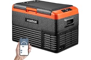AAOBOSI Frigo Portatile,Frigo Auto,Frigorifero Portatile 30L per Conservare Bevande E Alimenti,-20°C-20°C,12/24v,Frigo Campeggio Con Controllo Wifi E Led Touch Control,Adatto Per Viaggi e Feste ecc
