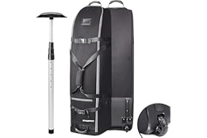 CHAMPKEY Premium Soft Padded Golf Travel Bag Flight with Wheels - 1200D Premium Oxford Fabric Golf Travel Cover