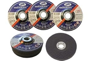 GOODWAY Lot de 5 disques à ébarber - Diamètre : 125 x 6 mm - Pour meuleuse d'angle - Pour acier et métaux non ferreux