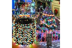 Moxled Guirlande Lumineuse Sapin de Noel 100M 800 LED Coloré Guirlande Lumineuse Électrique, 8 Modes Guirlande Lumineuse Exterieur pour Arbres de Noël, Minuterie et Mémoire, Decoration Noel