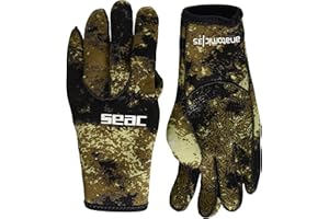 SEAC Anatomic Camo Gloves Guanti da Sub in Neoprene da 3.5 mm per Pesca Subacquea in Apnea in Colore Mimetico